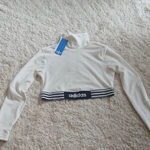 NWT ADIDAS VELOUR CROPPED SHIRT